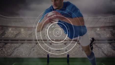 Animation-of-data-processing-over-caucasian-male-rugby-player-at-stadium