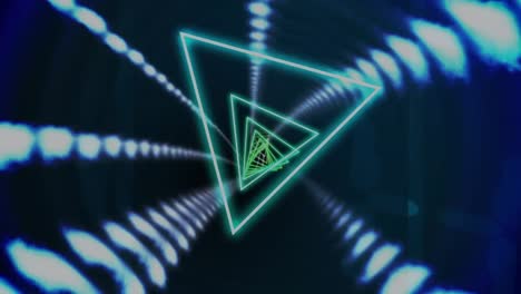 Animation-of-neon-triangles-and-network-of-glowing-connections
