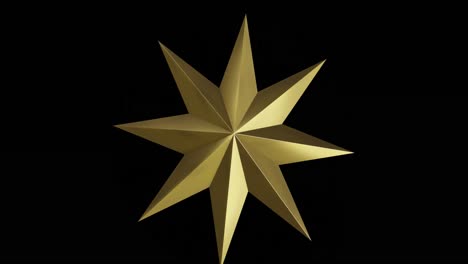 Animation-of-star-spinning-on-black-background