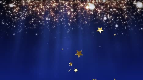 Animation-Beweglicher-Sterne-Auf-Blauem-Hintergrund