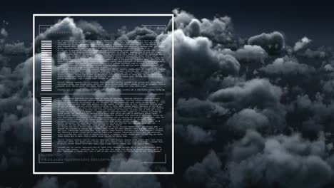 Animation-Der-Datenverarbeitung-über-Wolken
