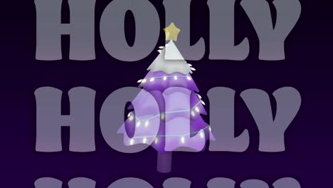 Animation-Von-Weihnachtsgrußtexten-Und-Weihnachtsbaumschmuck