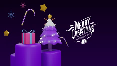 Animation-of-christmas-greetings-text-and-decorations