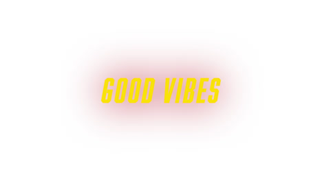 Animation-of-good-vibes-text-on-white-background