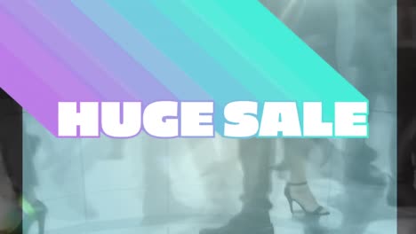Animation-of-huge-sale-text-over-people-walking