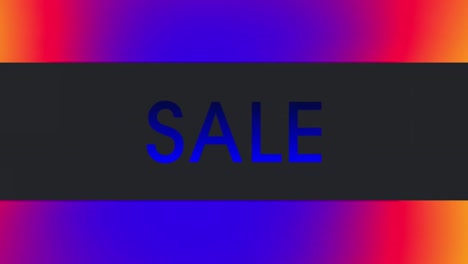 Animation-of-sale-text-on-red-and-blue-background