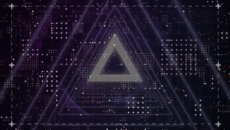 Animation-of-triangles-and-data-processing-over-grid