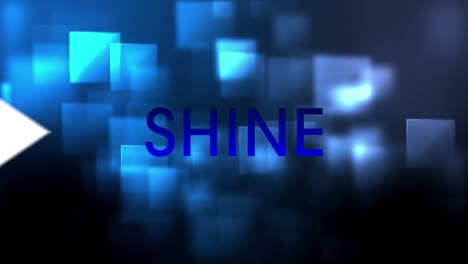 Animation-of-shine-text-over-arrows-on-black-background