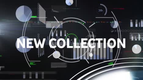 Animation-Neuer-Sammlungstexte-über-Scope-Scannen-Und-Datenverarbeitung-Auf-Schwarzem-Hintergrund