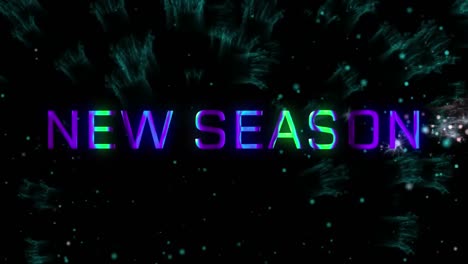 Animation-of-new-season-text-over-light-spots-on-black-background