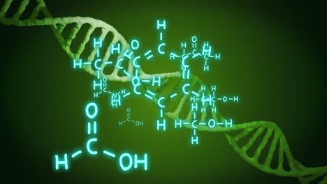 Animation-Des-DNA-Strangs-Und-Der-Wissenschaftlichen-Datenverarbeitung-Auf-Schwarzem-Hintergrund