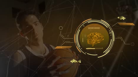 Animation-of-data-processing-over-caucasian-male-basketball-player
