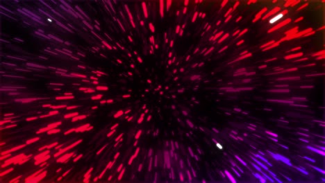 Animation-Von-Roten-Und-Violetten-Neonlichtspuren-Auf-Schwarzem-Hintergrund