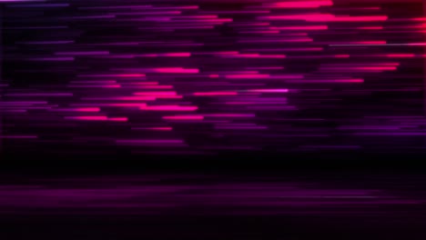 Animation-of-pink-and-purple-neon-light-trails-on-black-background