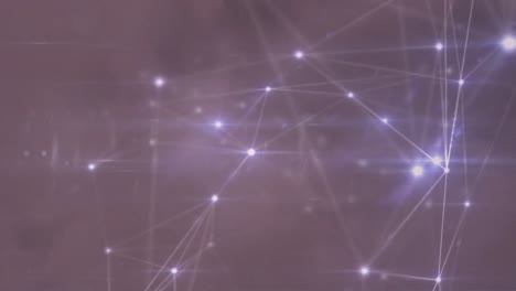 Animation-Eines-Leuchtenden-Netzwerks-Von-Verbindungen-Vor-Grauem-Hintergrund
