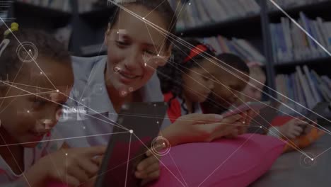 Animation-of-network-of-connections-with-data-processing-over-school-children-using-tablets