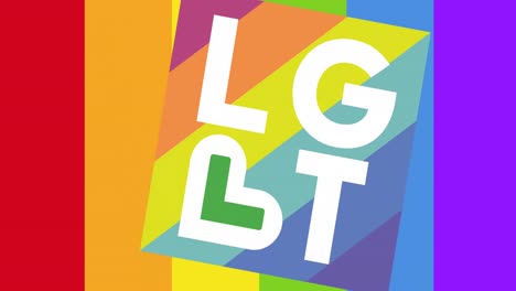 Animation-of-lgbt-text-over-rainbow-background