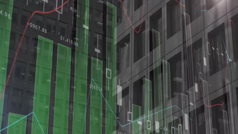 Animation-of-statistical-data-processing-against-tall-buildings