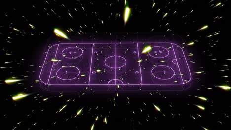 Animation-of-neon-sports-field-over-spots-of-light