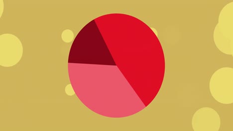 Animation-Von-Kreisdiagramm-Und-Datenverarbeitung-Auf-Gelbem-Hintergrund