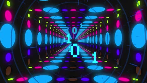 Animation-of-data-processing-over-neon-tunnel