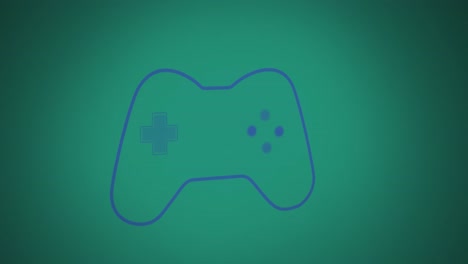 Animation-of-gamepad-icon-on-green-background