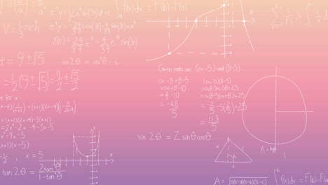 Animation-Der-Mathematischen-Datenverarbeitung-Auf-Rosa-Hintergrund