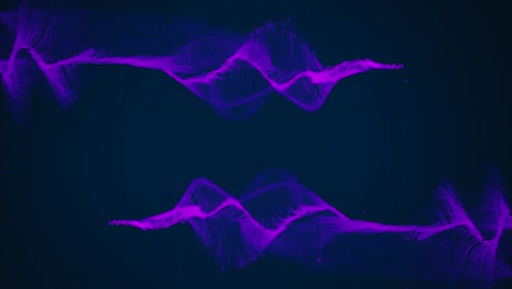 Animation-Eines-Violett-Leuchtenden-Netzes,-Das-Sich-Auf-Schwarzem-Hintergrund-Bewegt