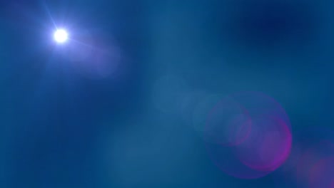 Animation-of-glowing-light-moving-on-blue-background