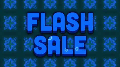 Animation-of-flash-sale-text-over-multicolored-waves-pattern-against-x-symbols-in-background
