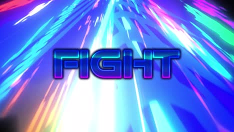 Animation-of-fight-text-on-multi-coloured-background