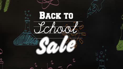 Animation-of-back-to-school-and-sale-texts-over-school-icons