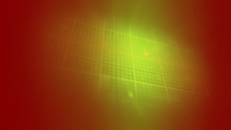 Animation-Von-Lichtpunkten,-Die-Sich-Auf-Rotem-Und-Grünem-Hintergrund-Bewegen