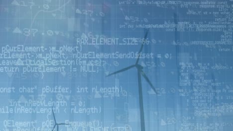 Animation-of-stock-market-over-data-processing-and-wind-turbines