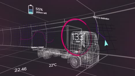 Animation-Eines-3D-Automodells-Mit-Digitaler-Schnittstelle-Und-Datenverarbeitung
