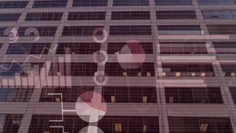 Animation-Der-Finanzdatenverarbeitung-über-Einem-Modernen-Gebäude