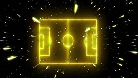 Animation-of-neon-football-sports-field-on-black-background