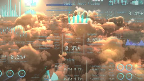 Animación-Del-Procesamiento-De-Datos-Financieros-Sobre-Las-Nubes
