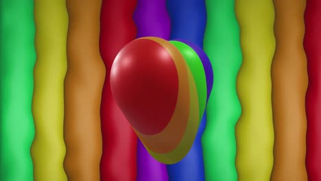 Animation-of-rainbow-heart-over-rainbow-stripes-and-colours-moving-on-seamless-loop