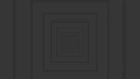 Animation-of-concentric-squares-in-in-seamless-pattern-against-grey-background-with-copy-space