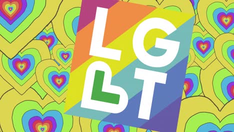 Animation-Von-LGBT-Text-Und-Regenbogenherzen