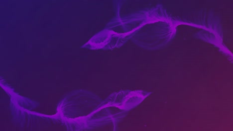 Animation-of-purple-light-trails-over-purple-background