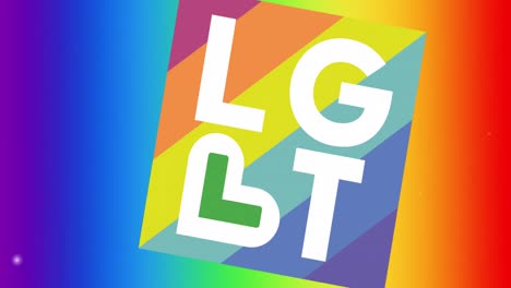 Animation-of-lgbt-text-and-rainbow-square