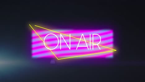 Animation-of-on-air-text-and-shapes-over-light-trails