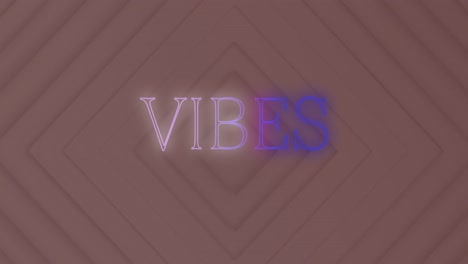 Animation-of-neon-vibes-text-over-white-squares