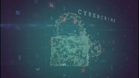 Animation-Der-Cybersicherheitsdatenverarbeitung-Vor-Rosa-Hintergrund