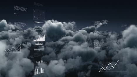 Animation-Der-Datenverarbeitung-Vor-Dunklen-Wolken-Am-Himmel
