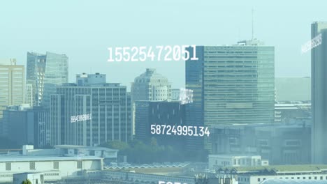 Animation-of-numbers-and-data-processing-over-cityscape