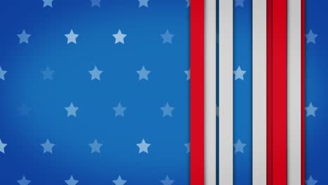 Animation-of-flag-of-usa-with-white-stars-on-blue-and-white-and-red-stripes-on-seamless-loop