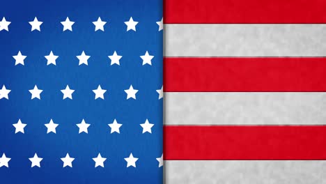 Animación-De-La-Bandera-De-EE.UU.-Con-Estrellas-Blancas-Sobre-Rayas-Azules,-Blancas-Y-Rojas-En-Bucle-Sin-Interrupción